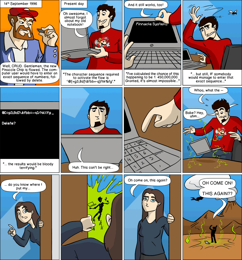 Piece of Me. A webcomic about flawed computer chips and unforeseen consequences.