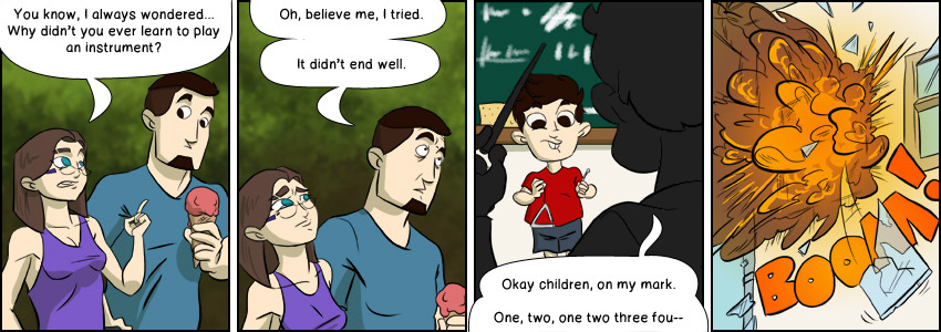 Piece of Me. A webcomic about lame instruments and epic fails.