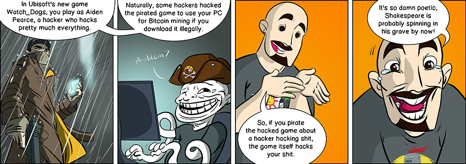 Piece of Me. A webcomic about Watch Dogs and hackers hacking hackers.