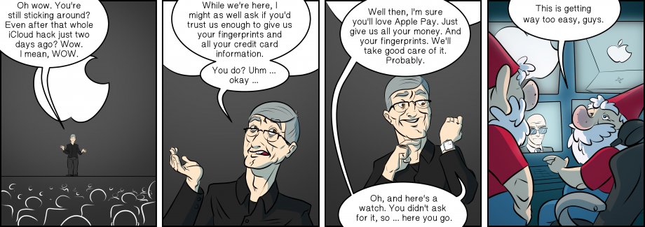 Piece of Me. A webcomic about shady services and odd watches.
