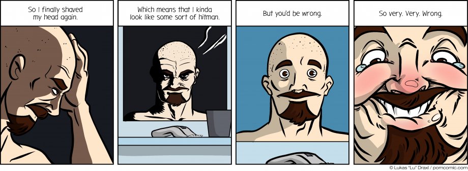 Piece of Me. A webcomic about shaving ones head and common misconceptions.