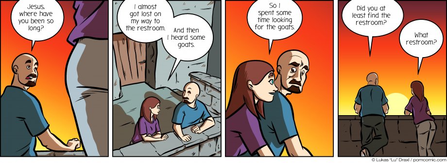 Piece of Me. A webcomic about restrooms and goats. Yes, you read that right.