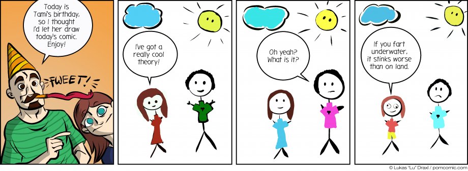Piece of Me. A webcomic about Tami's birthday and her strange theories.