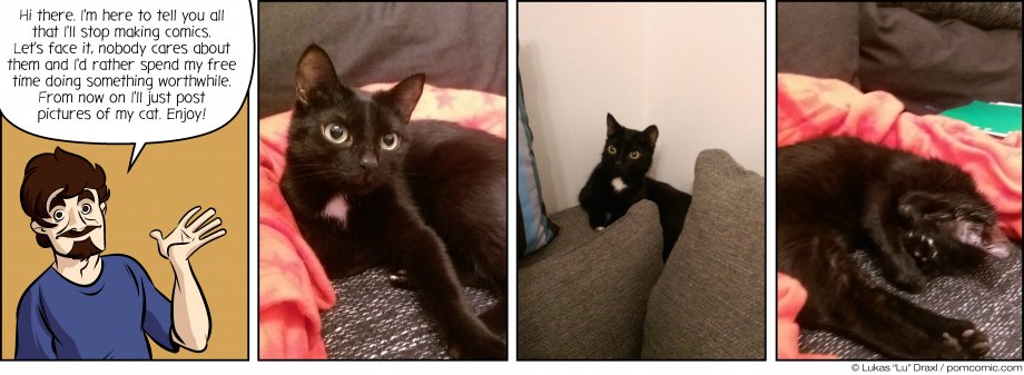 Piece of Me. A webcomic about farewells and major changes. And cat pics.