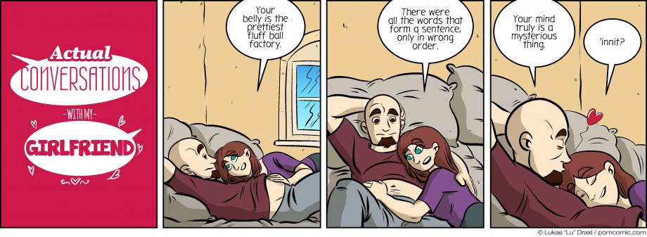 Piece of Me. A webcomic about fuzz ball factories and jumbled sentences.