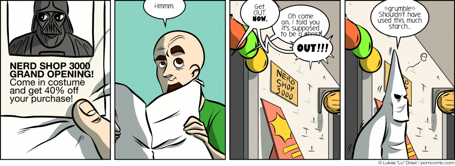 Piece of Me. A webcomic about shop openings and costume related misunderstandings.