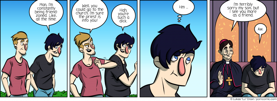 Piece of Me. A webcomic about friendzones, churches and priests.