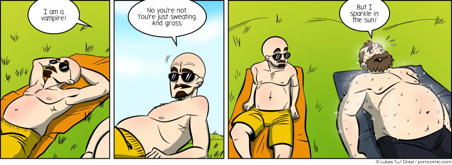 Piece of Me. A webcomic about vampires in summer and glistening bellies.
