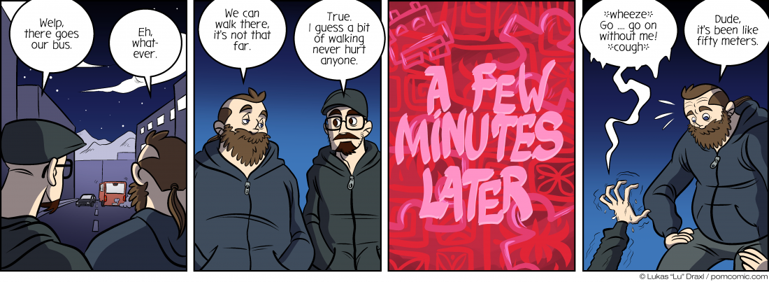 Piece of Me. A webcomic about missed busses and late night walks.