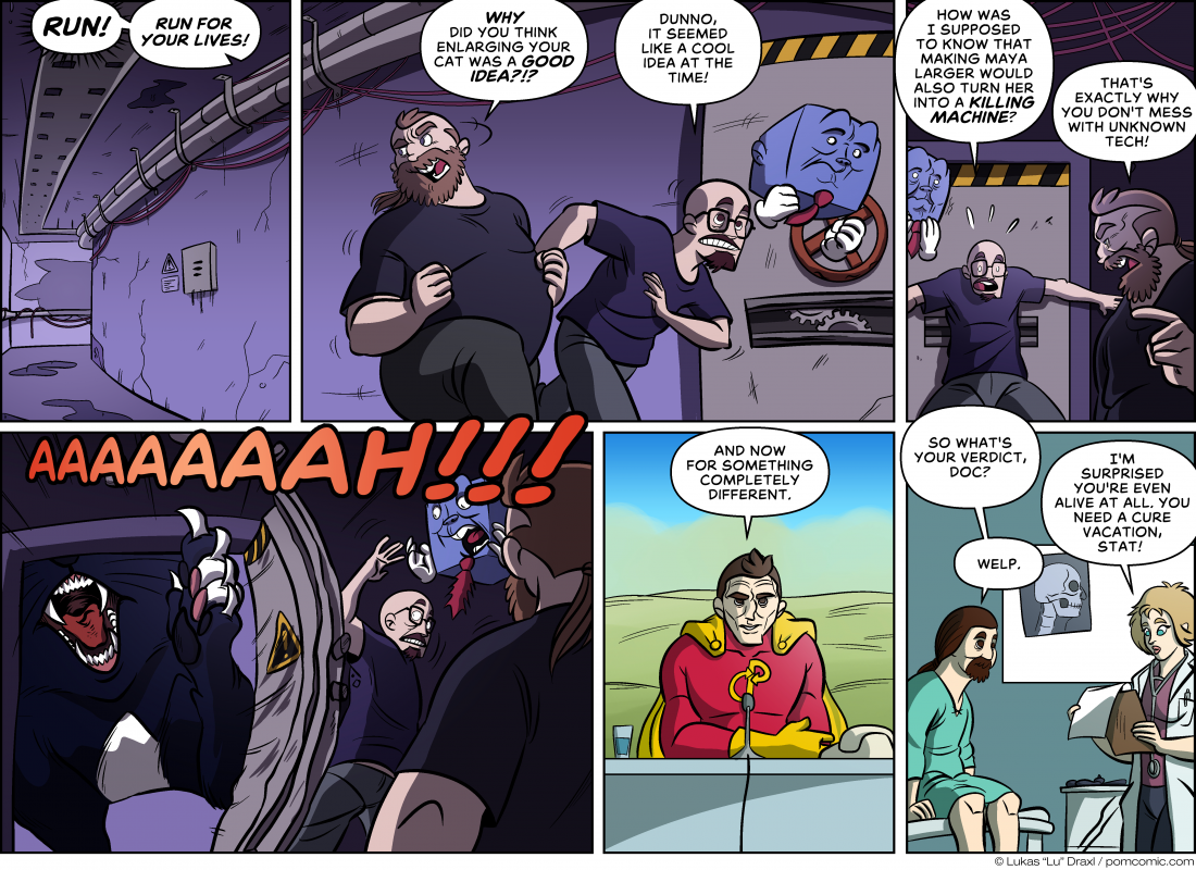 Piece of Me. A webcomic about giant cats and something completely different.