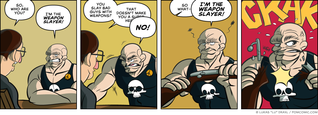 Piece of Me. A webcomic about obscure and misunderstood super heroes.