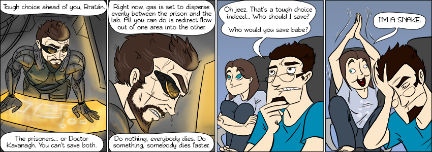 Piece of Me. A webcomic about tough choices and strange statements.