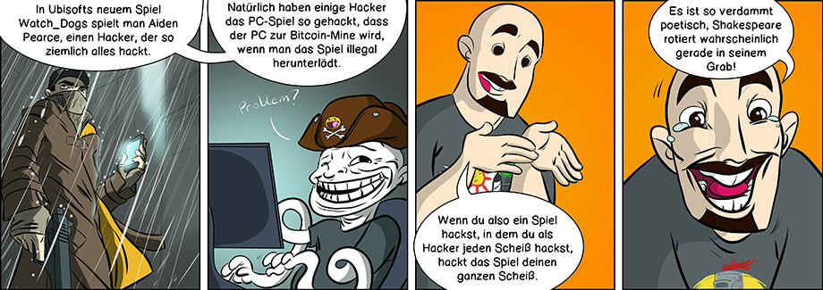 Piece of Me. A webcomic about Watch Dogs and hackers hacking hackers.