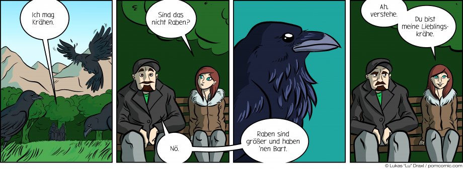 Piece of Me. A webcomic about the difference between crows and ravens.