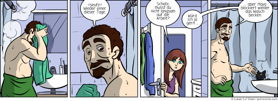 Piece of Me. A webcomic about slow ways to start a day and blocked sinks.