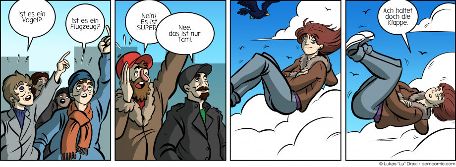 Piece of Me. A webcomic about flying people who are no superheroes.
