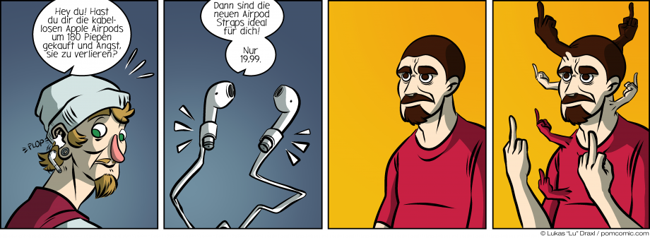 Piece of Me. A webcomic about losing expensive earphones and pointless accessories.