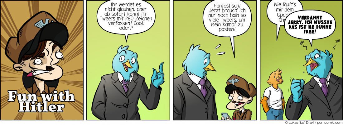 Piece of Me. A webcomic about Twitter's "improved" 280 character limit.