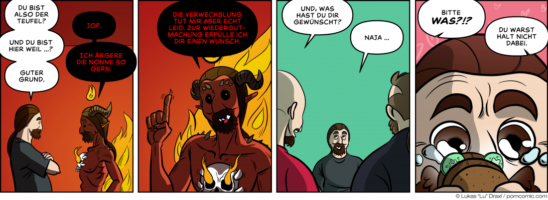 Piece of Me. A webcomic about meeting the devil and underwhelming wishes.