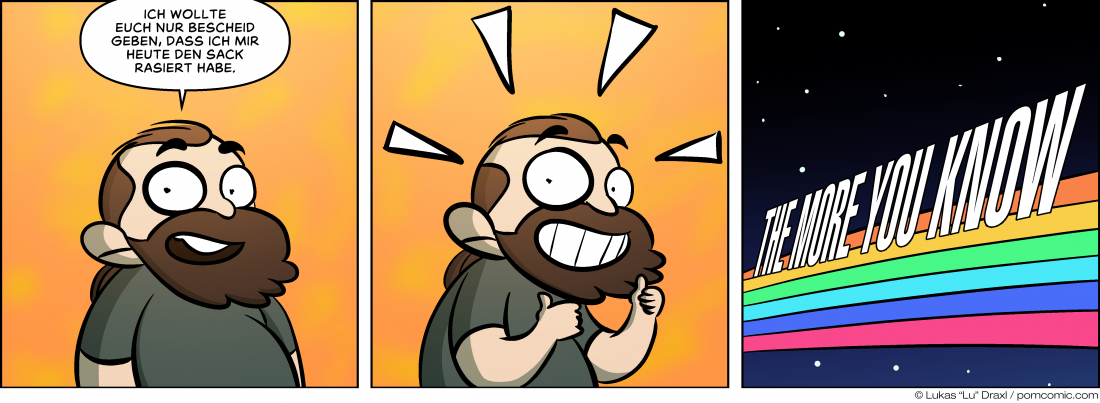 Piece of Me. A webcomic about retreading ground in a rebooted fashion. Also, shaved balls.