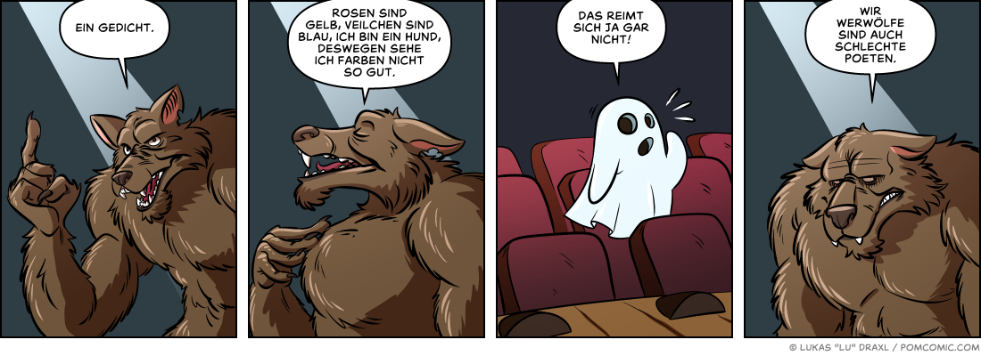 Piece of Me. A webcomic about werewolves and bad poetry.