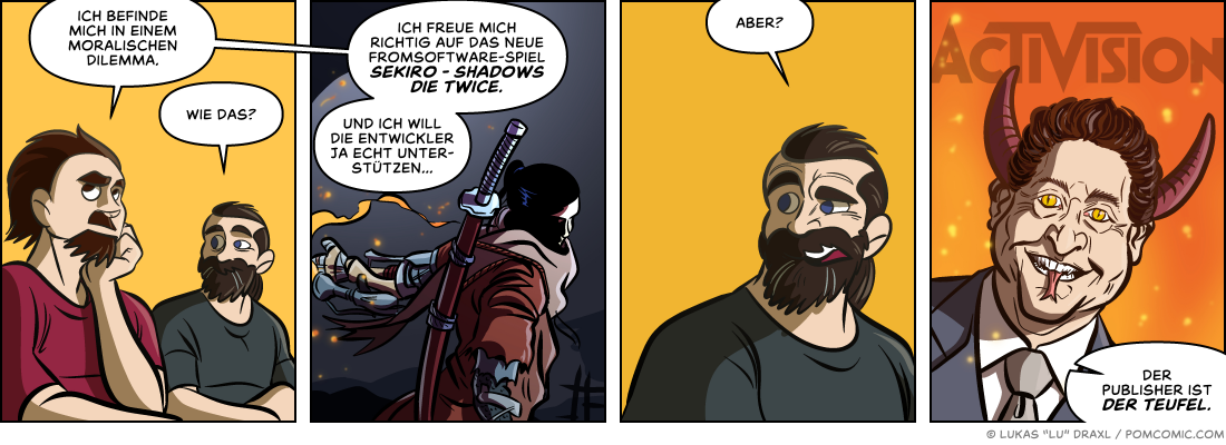 Piece of Me. A webcomic about great games and awful publishers. #firebobbykotick