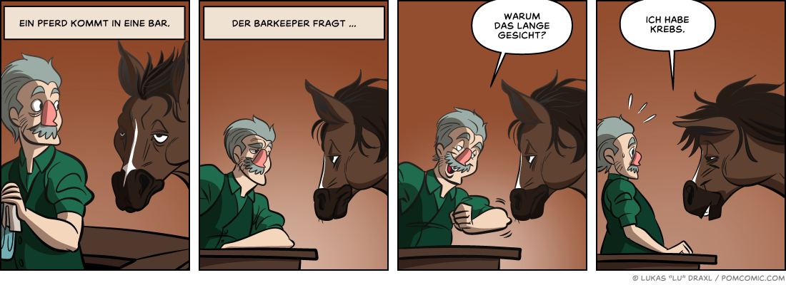 Piece of Me. A webcomic about horses in bars and old jokes.