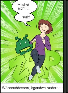 Piece of Me. Ein Webcomic über wieder auftauchende Freundinnen und Space Invaders.