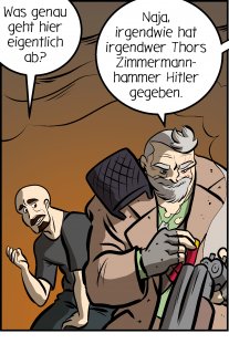 Piece of Me. Ein Webcomic über Hitlers bösen Plan mit Thors Zimmermannhammer.