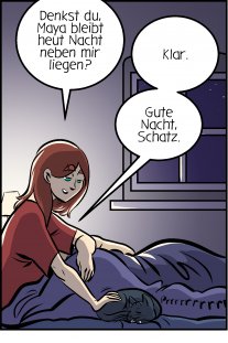 Piece of Me. Ein Webcomic über Katzen in Betten und nächtliche Spaziergänge.