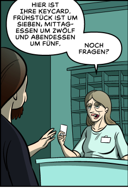 Piece of Me. Ein Webcomic über einen warmen Empfang und paranoide Nonnen.