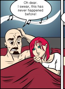 Piece of Me. A webcomic about performance issues in bed.