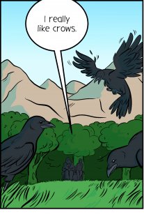 Piece of Me. A webcomic about the difference between crows and ravens.