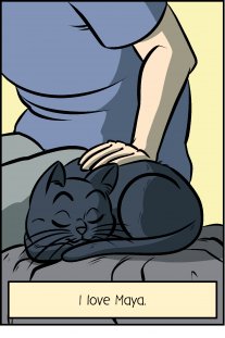 Piece of Me. A webcomic about clingy cats and nocturnal antics.