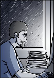 Piece of Me. A webcomic about the grey, cold daily grind and a loving home.