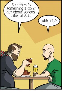 Piece of Me. A webcomic about wrapping your head around meat substitutes.