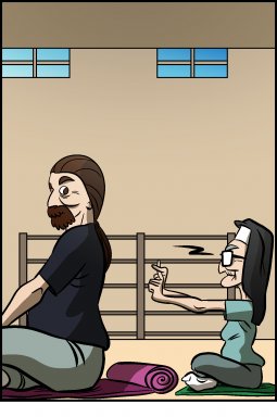 Piece of Me. A webcomic about superstitious and nervous nuns.