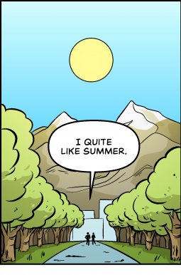 Piece of Me. A webcomic about pros and cons of Summer.