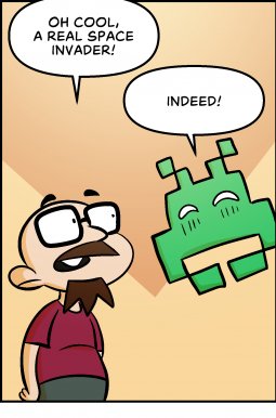 Piece of Me. A webcomic about quite irregular space invaders.