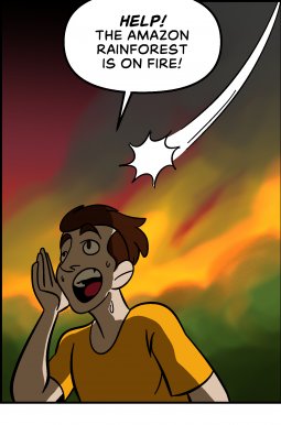 Piece of Me. A webcomic about burning rainforests and unhelpful superheroes.